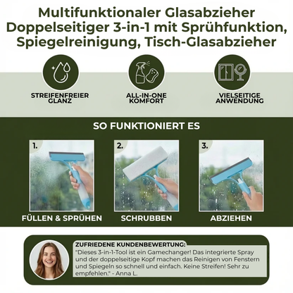 GlasKlar™ – Effektive 3-in-1 Reinigung für streifenfreie Fenster