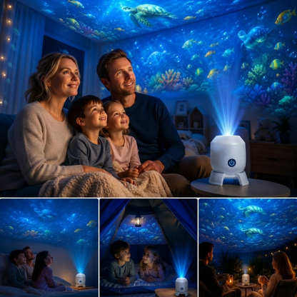 OceanGlow™ - Rotierendes LED-Licht das dein Zimmer ins Meer verwandelt!