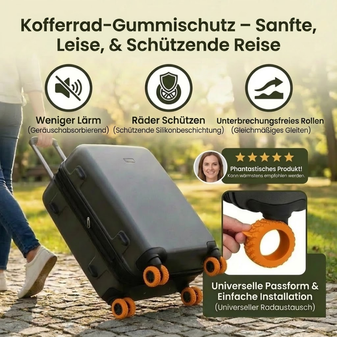 RollSchutz™ - Schütze deine Kofferräder — reise ohne Sorgen!