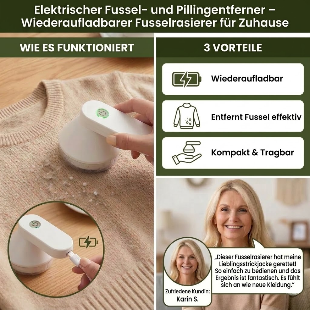 FusselWeg™ - Fussel weg in Sekunden — Kleidung wie neu!