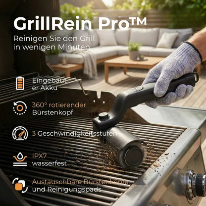 GrillRein Pro™ – Elektrische Grillbürste mit kraftvollem Motor