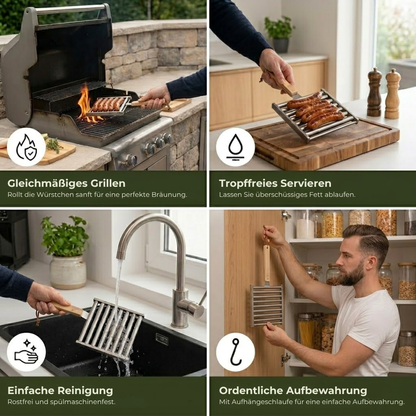 RollGrill™ - Perfekt gegrillte Würste — gleichmäßig und mühelos!