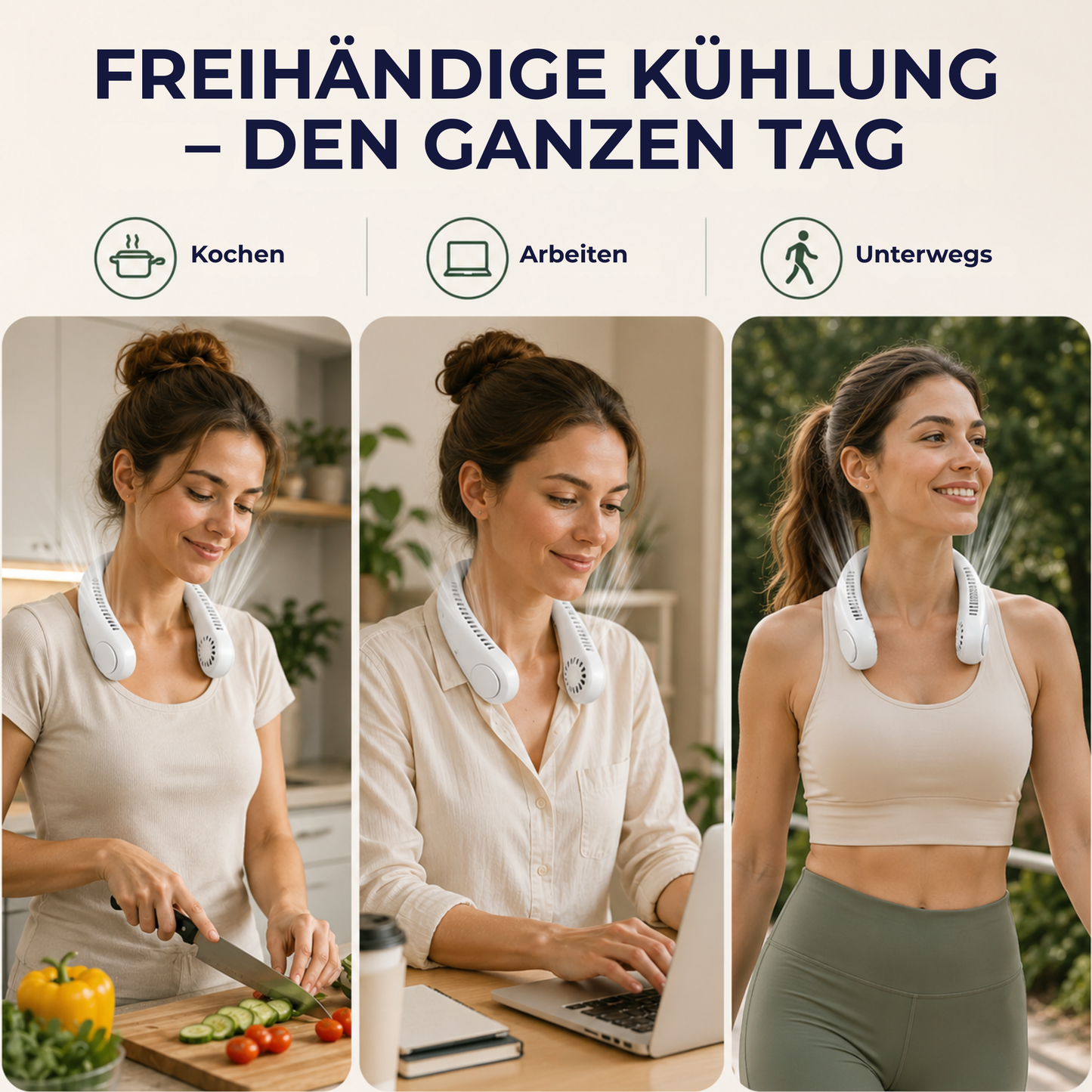 FreshNacken™ - Aufladbarer Nackenfan für direkte Kühlung!