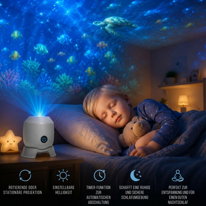 OceanGlow™ - Rotierendes LED-Licht das dein Zimmer ins Meer verwandelt!
