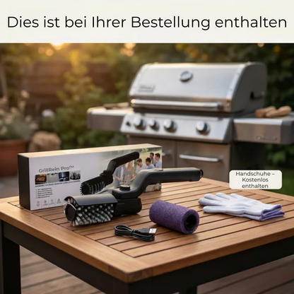 GrillRein Pro™ – Elektrische Grillbürste mit kraftvollem Motor