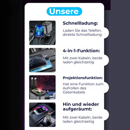 SternLicht™ – 4-in-1 Schnellladegerät mit magischem Sternenhimmel