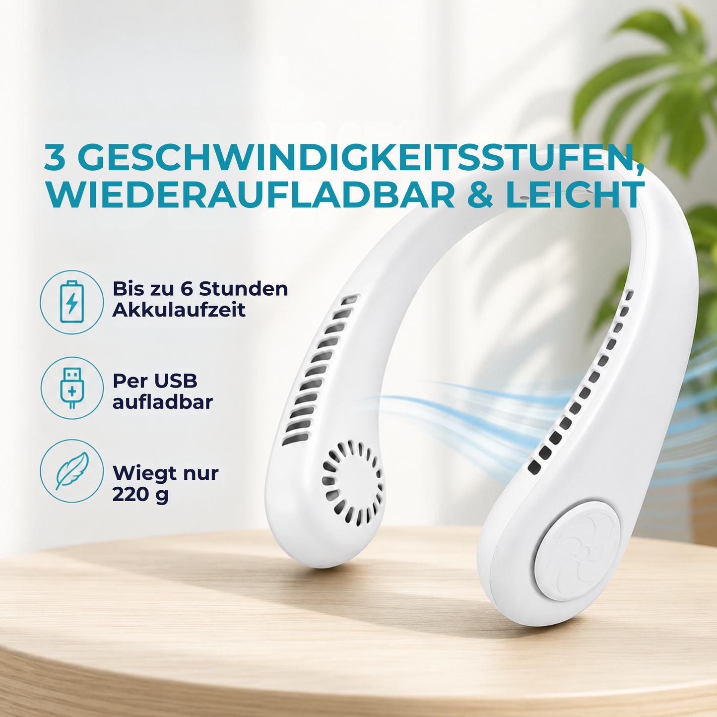 FreshNacken™ - Aufladbarer Nackenfan für direkte Kühlung!