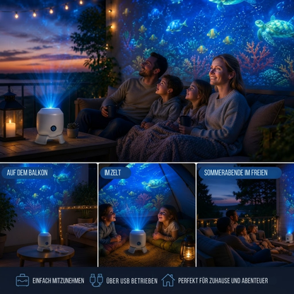 OceanGlow™ - Rotierendes LED-Licht das dein Zimmer ins Meer verwandelt!