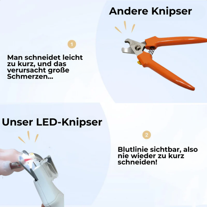 PfotenKlip™ – Sicheres Krallenschneiden mit LED-Licht